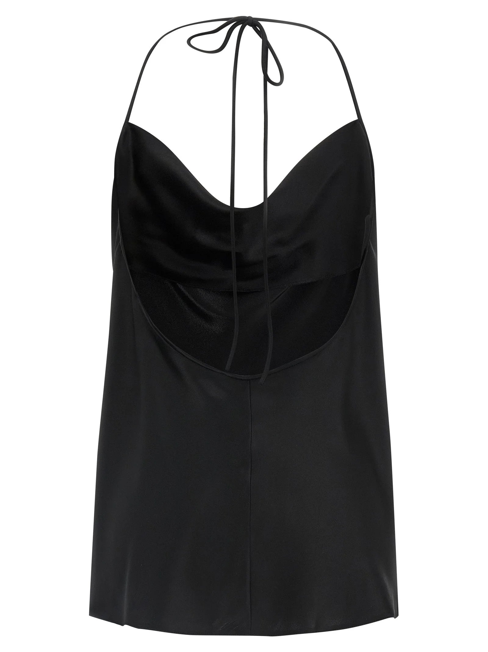 Valentino Garavani Black Silk Tank Tops - IT42