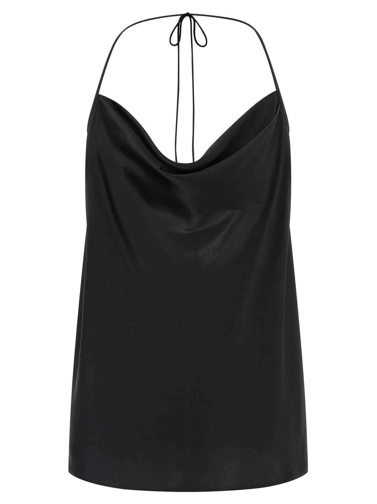Valentino Garavani Black Silk Tank Tops - IT42