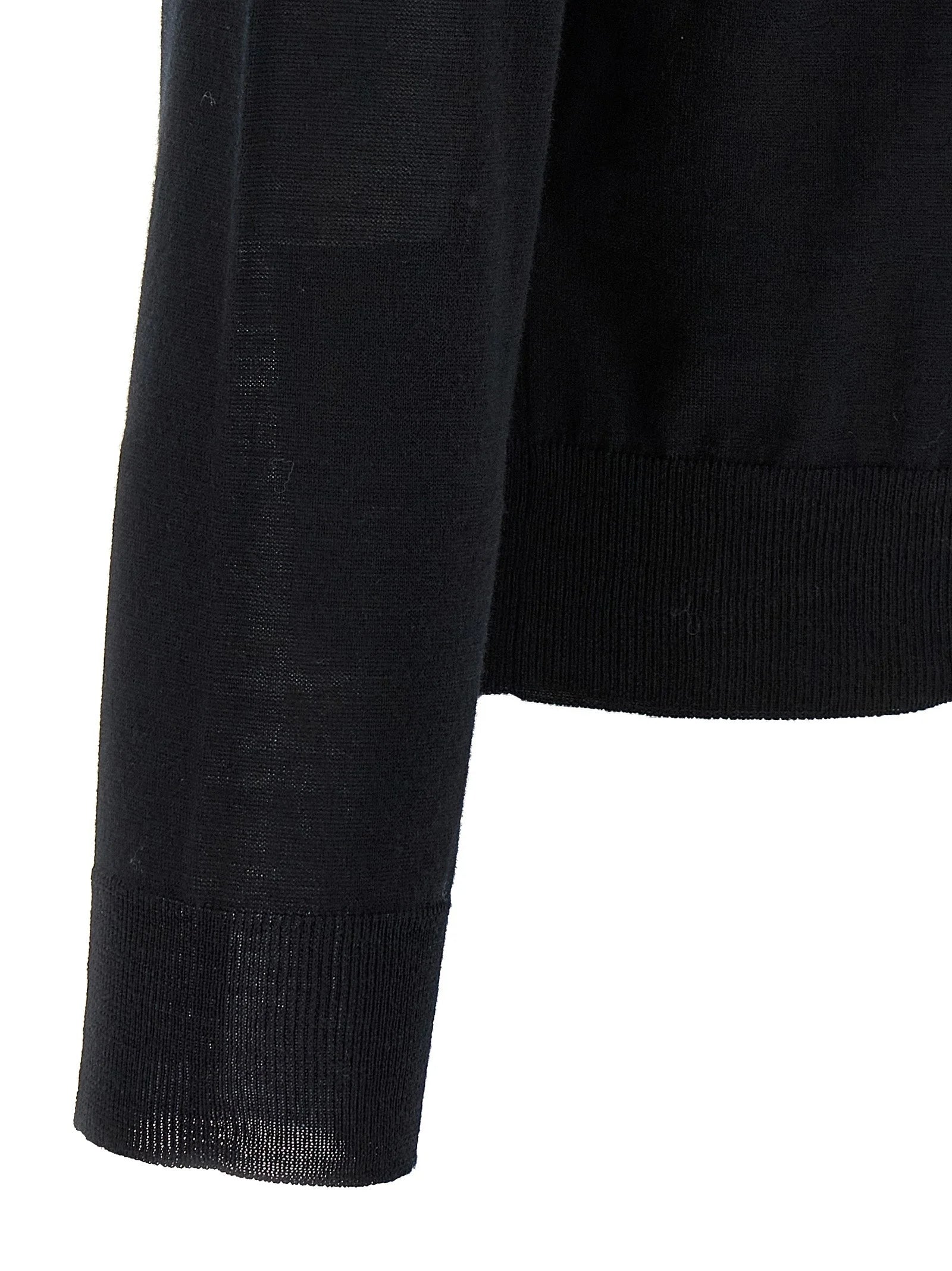 Valentino Garavani Black Virgin Wool Cardigan