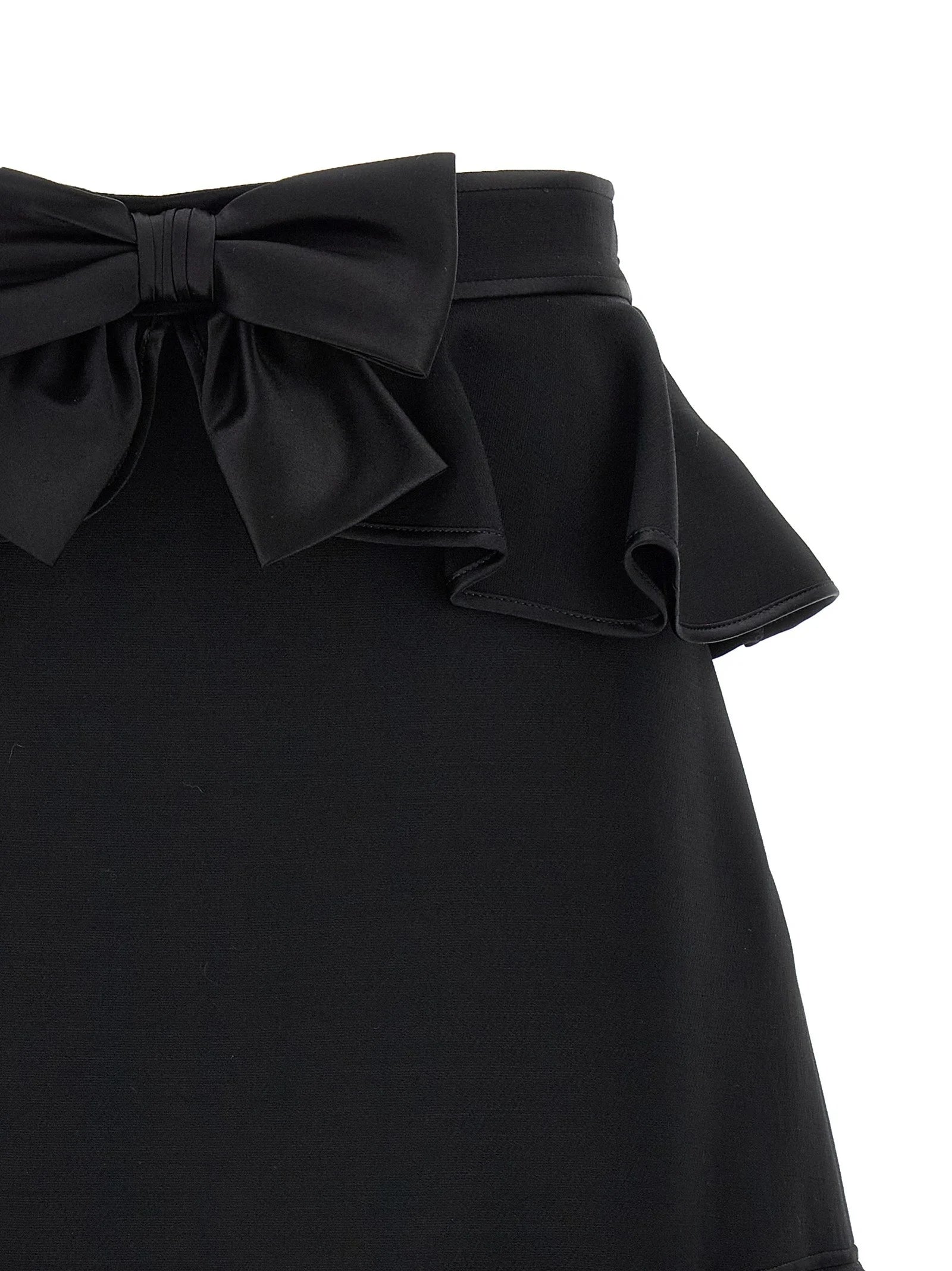 Valentino Garavani Black Virgin Wool Long Skirt - IT40