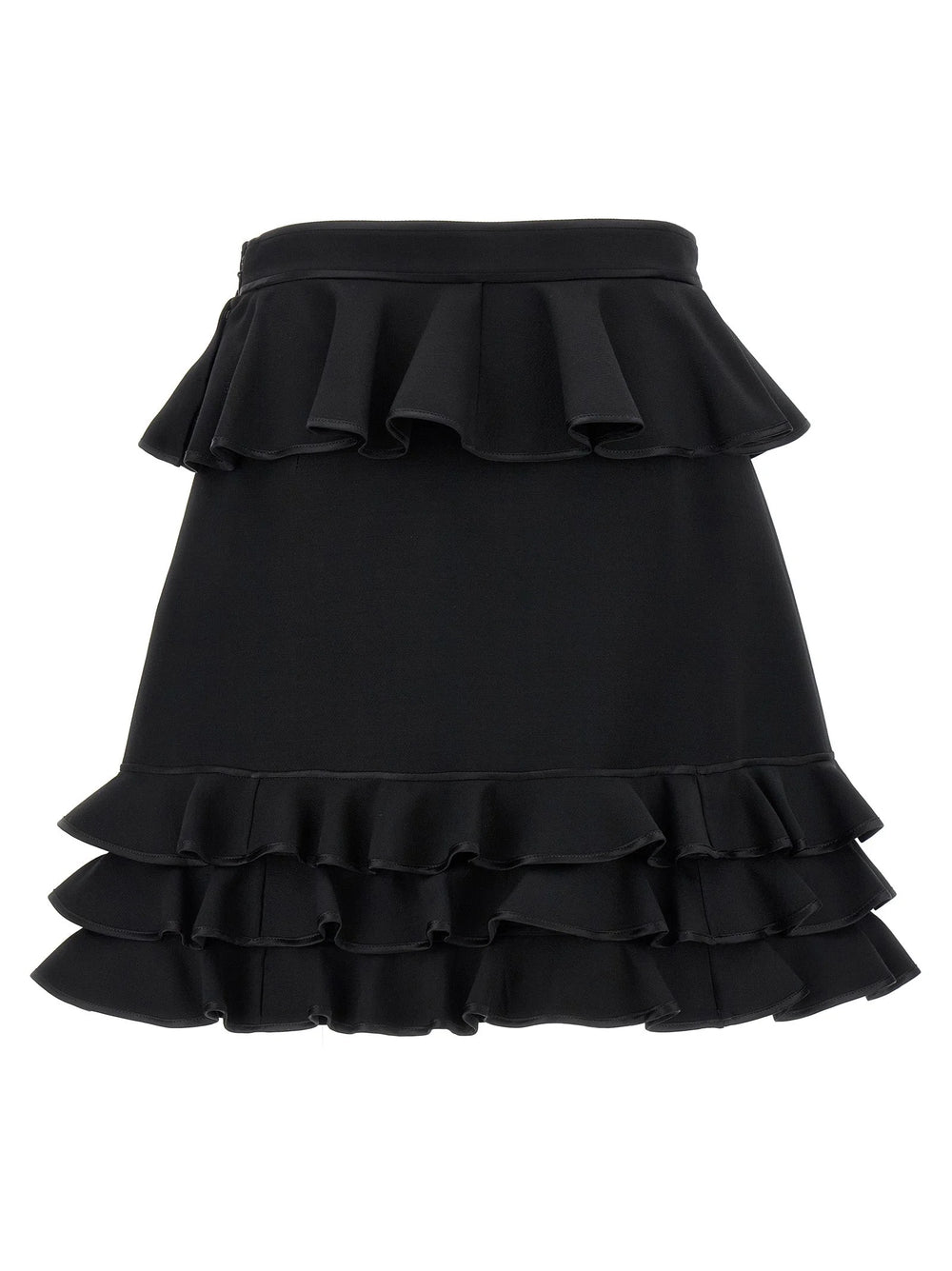 Valentino Garavani Black Virgin Wool Long Skirt - IT40