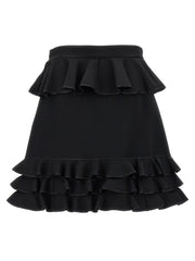 Valentino Garavani Black Virgin Wool Long Skirt - IT40