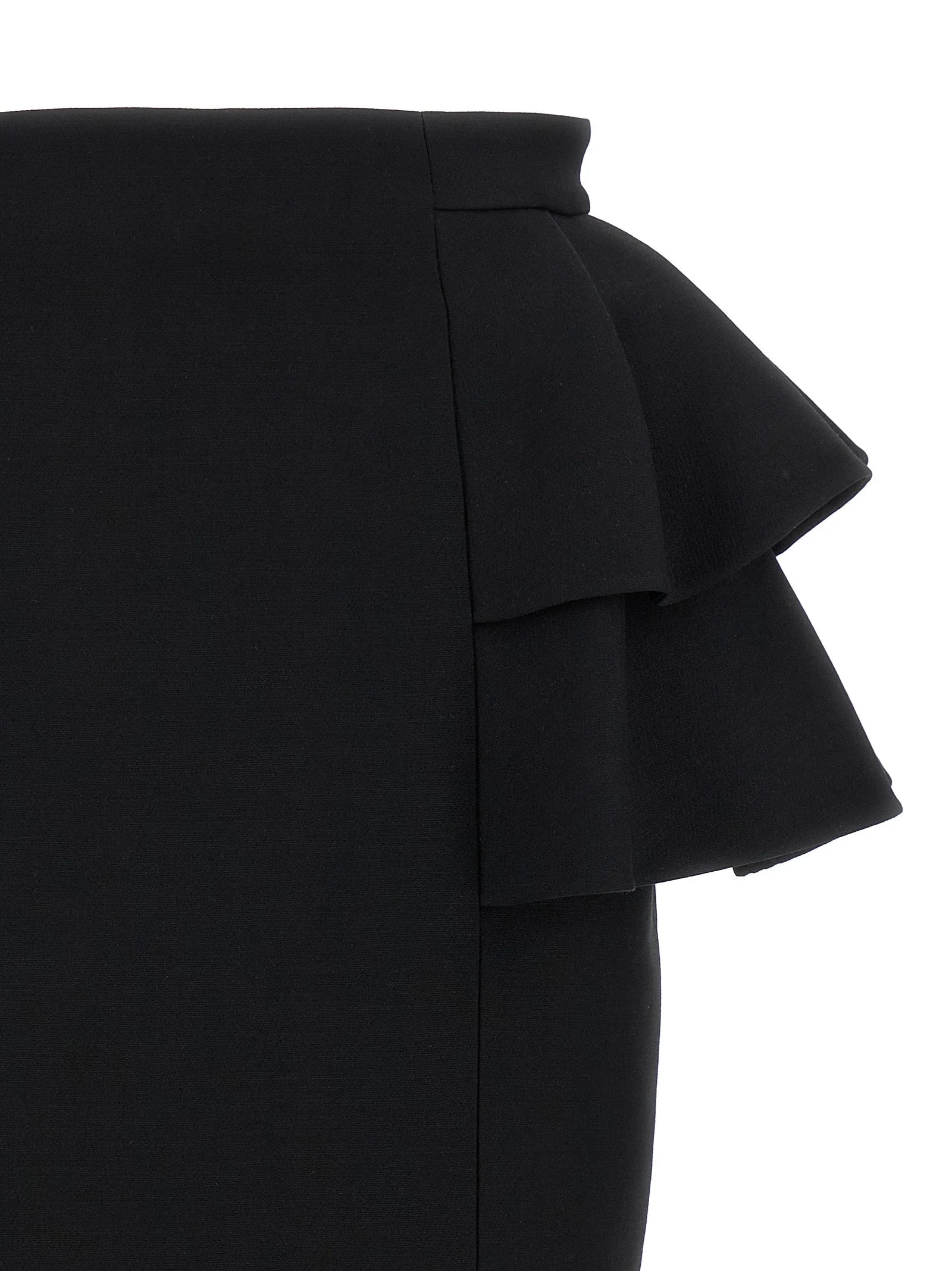 Valentino Garavani Black Virgin Wool Midi Skirt - IT42