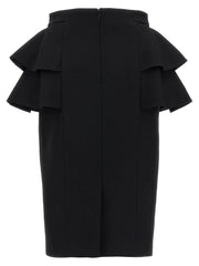 Valentino Garavani Black Virgin Wool Midi Skirt - IT42