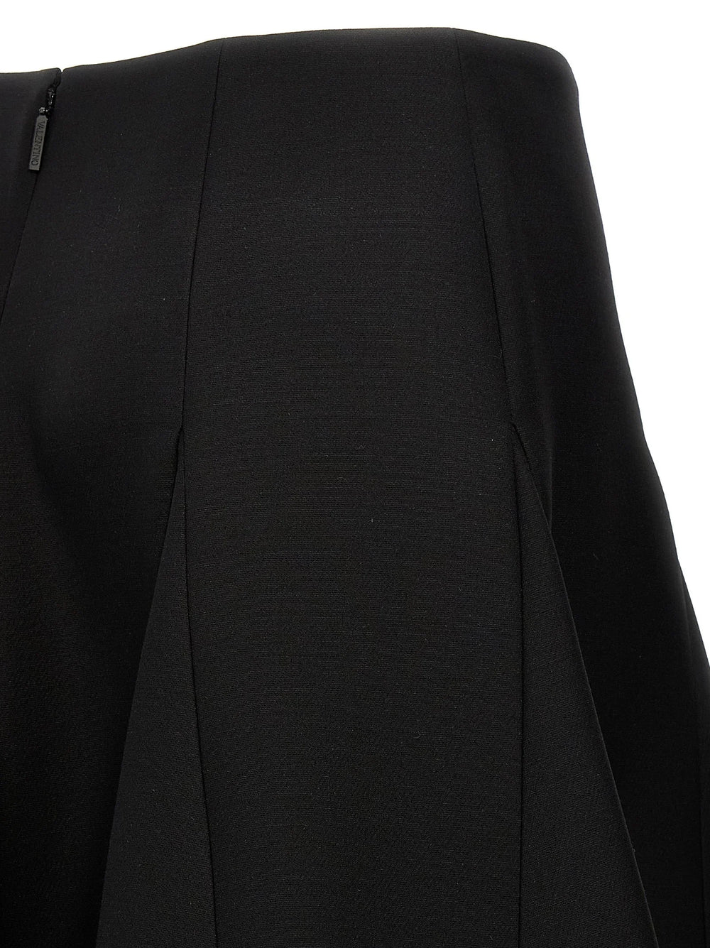 Valentino Garavani Black Virgin Wool Mini Skirt - IT40