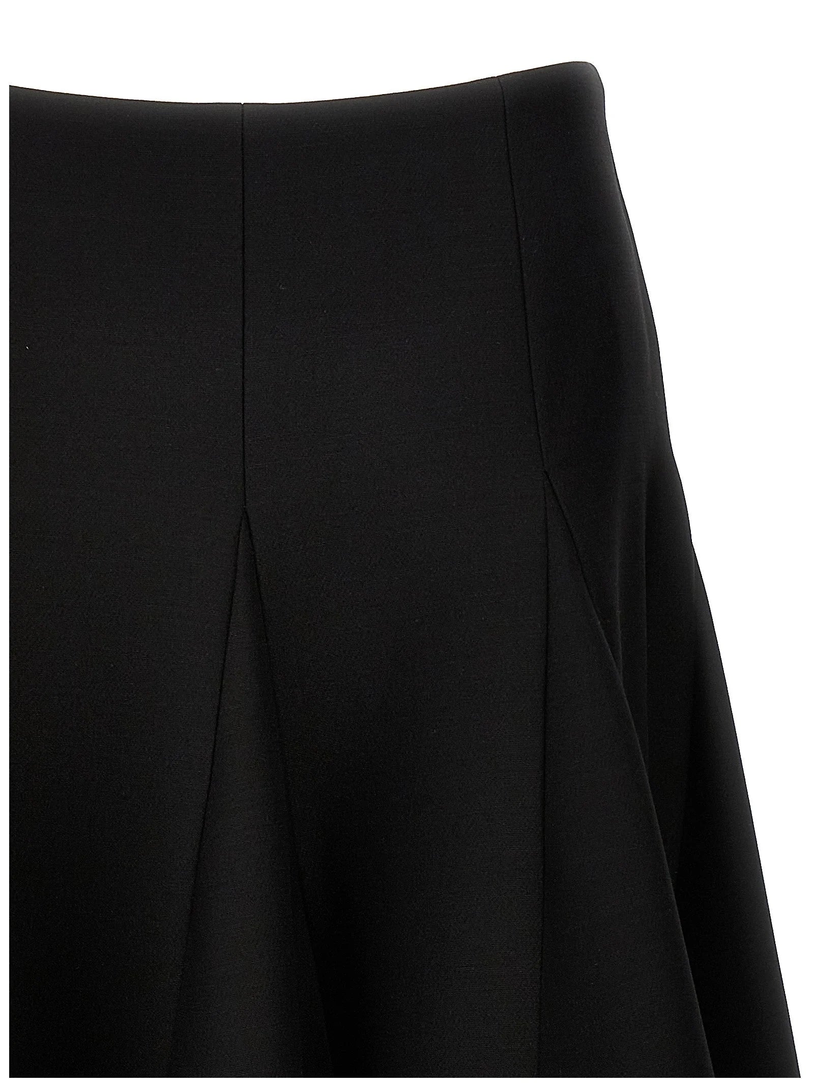Valentino Garavani Black Virgin Wool Mini Skirt - IT40