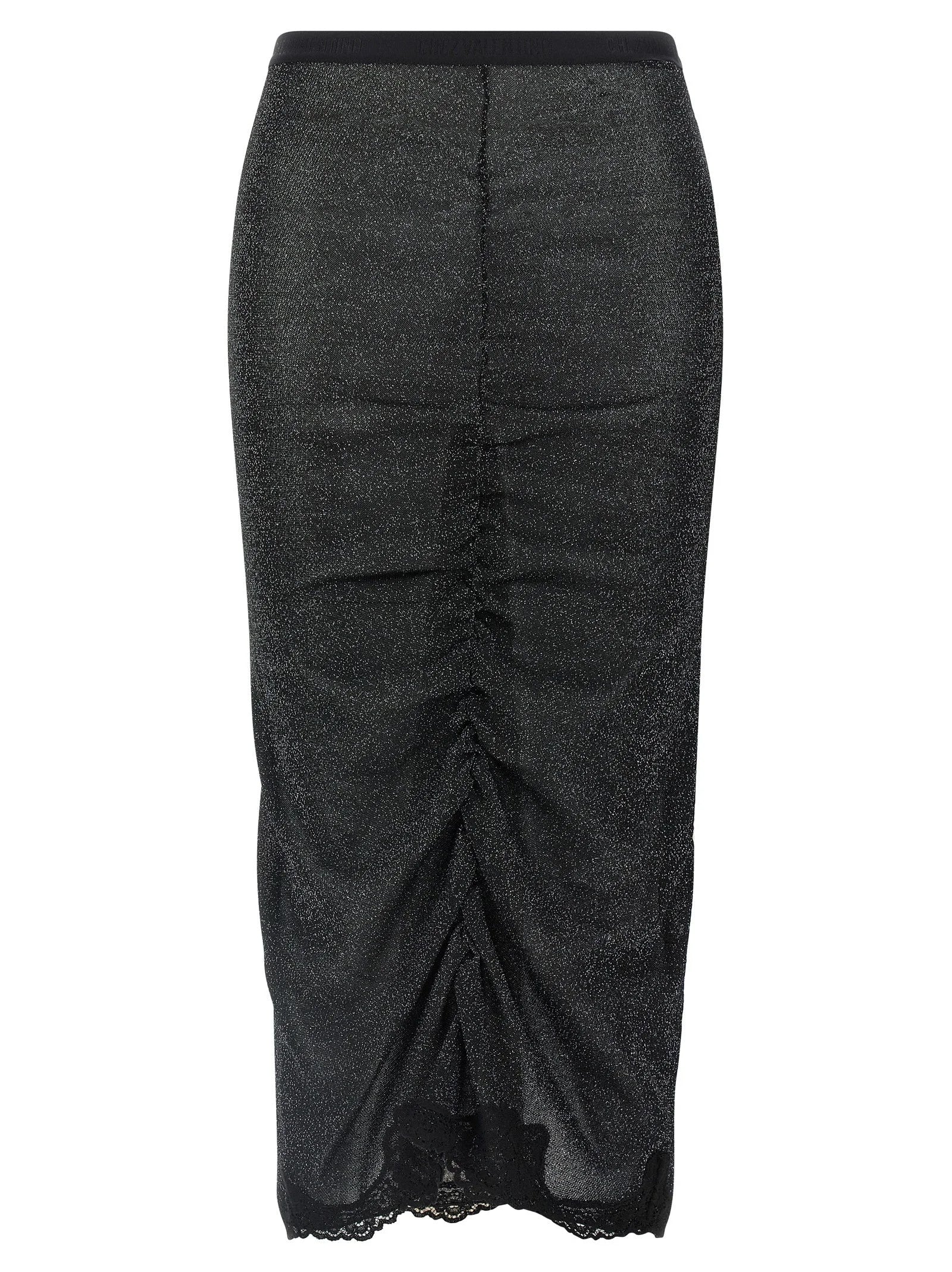 Valentino Garavani Black Viscose Midi Skirt