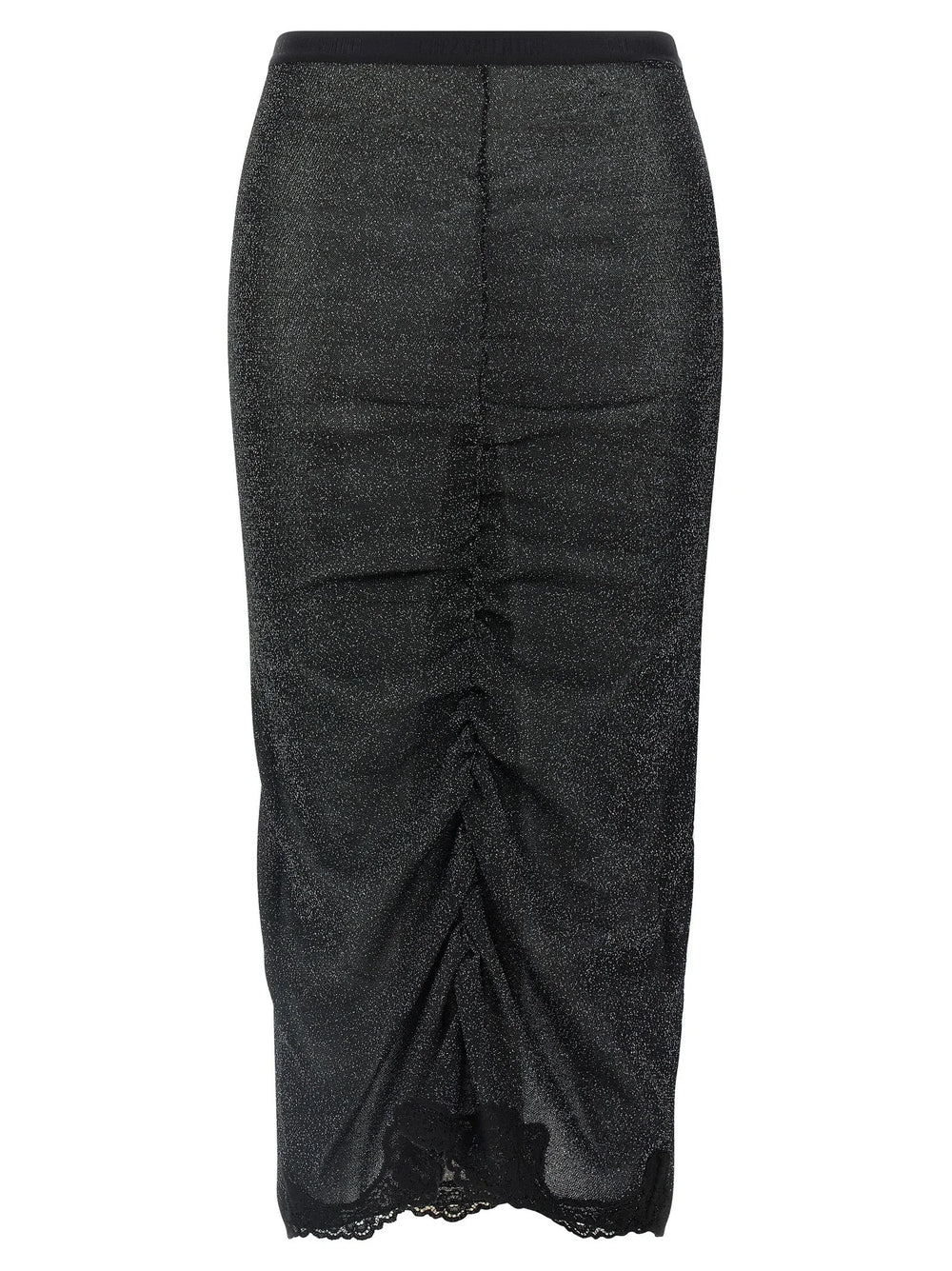 Valentino Garavani Black Viscose Midi Skirt