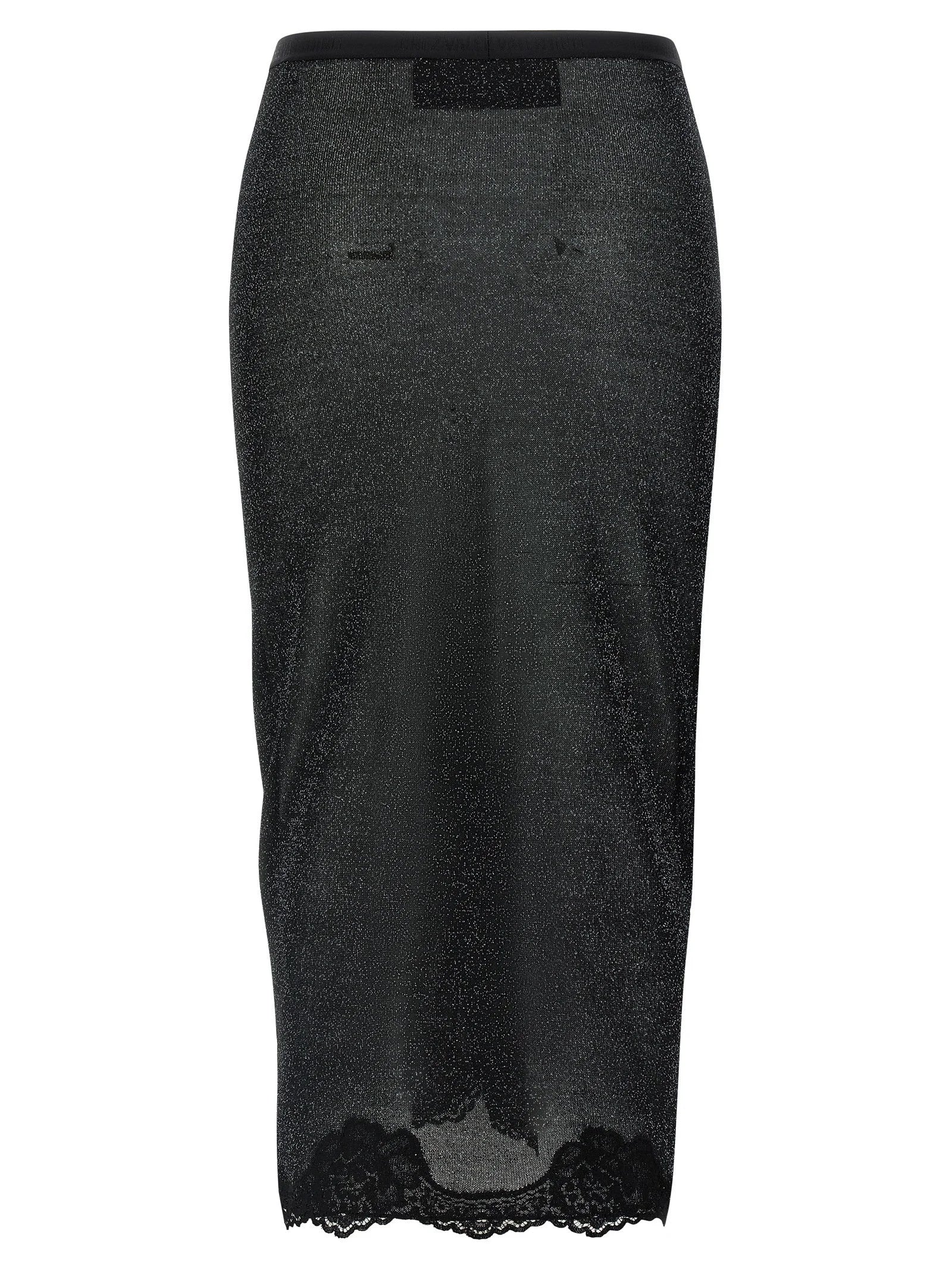 Valentino Garavani Black Viscose Midi Skirt