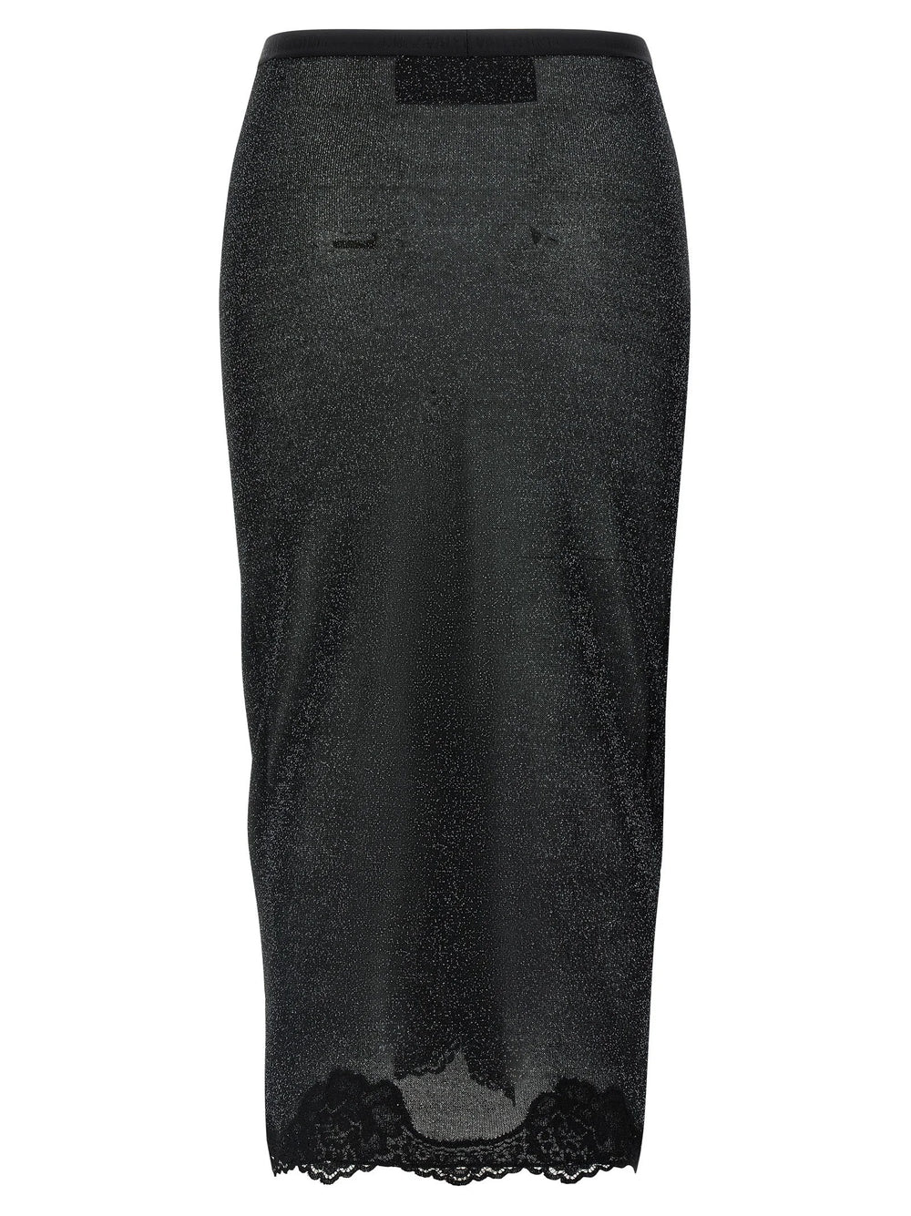 Valentino Garavani Black Viscose Midi Skirt