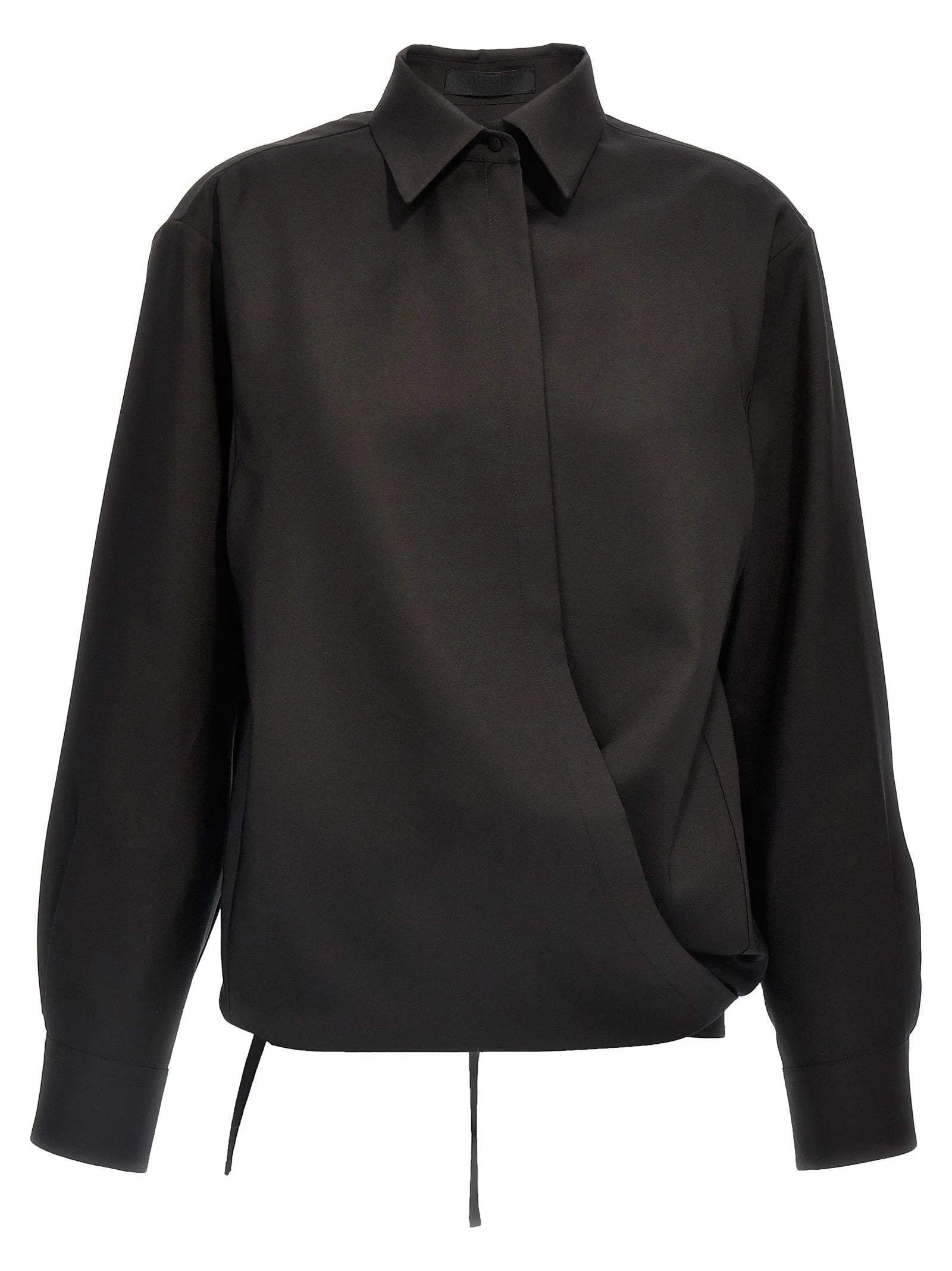 Valentino Garavani Black Wool Blouse