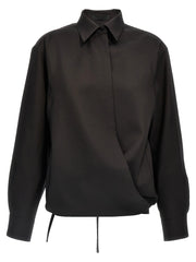 Valentino Garavani Black Wool Blouse