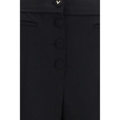 Valentino Garavani Black Wool Oves Aries Flared Pants
