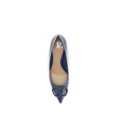 Valentino Garavani Blue Calf Leather Bos Taurus High Heel Pumps