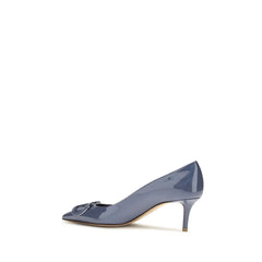Valentino Garavani Blue Calf Leather Bos Taurus High Heel Pumps