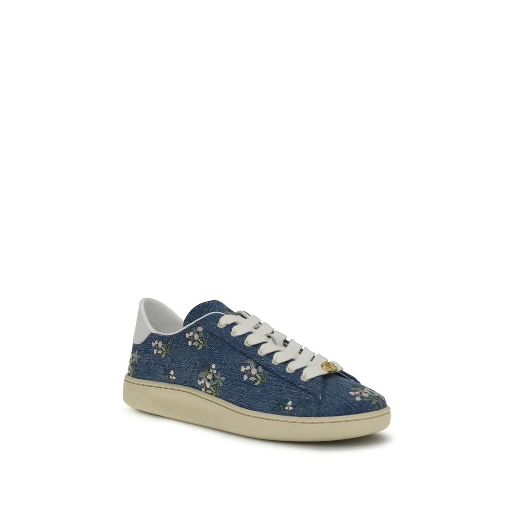 Sneakers de cano baixo Valentino Garavani Azuis em couro de bezerro Bos Taurus
