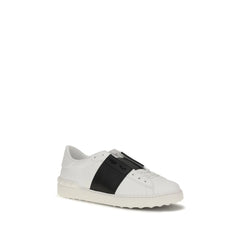 Valentino Garavani Blue Calf Leather Bos Taurus Low Top Sneakers