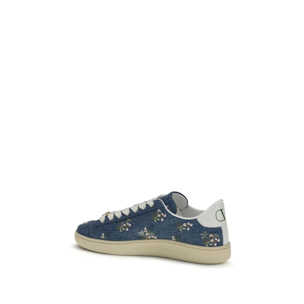 Sneakers de cano baixo Valentino Garavani Azuis em couro de bezerro Bos Taurus