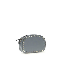 Valentino Garavani Blue Calf Leather Bos Taurus Shoulder Bag