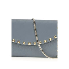 Valentino Garavani Blue Calf Leather Bos Taurus Wallet