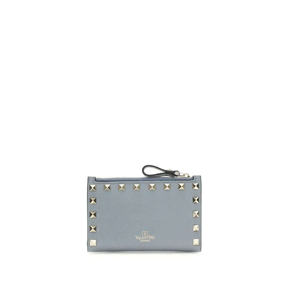 Valentino Garavani Blue Calf Leather Bos Taurus Wallet