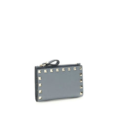 Valentino Garavani Blue Calf Leather Bos Taurus Wallet