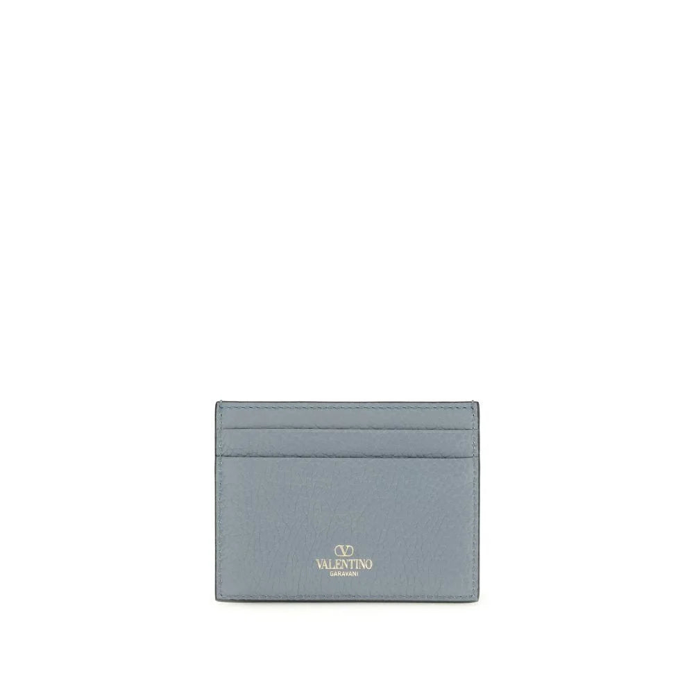 Valentino Garavani Blue Calf Leather Bos Taurus Wallet