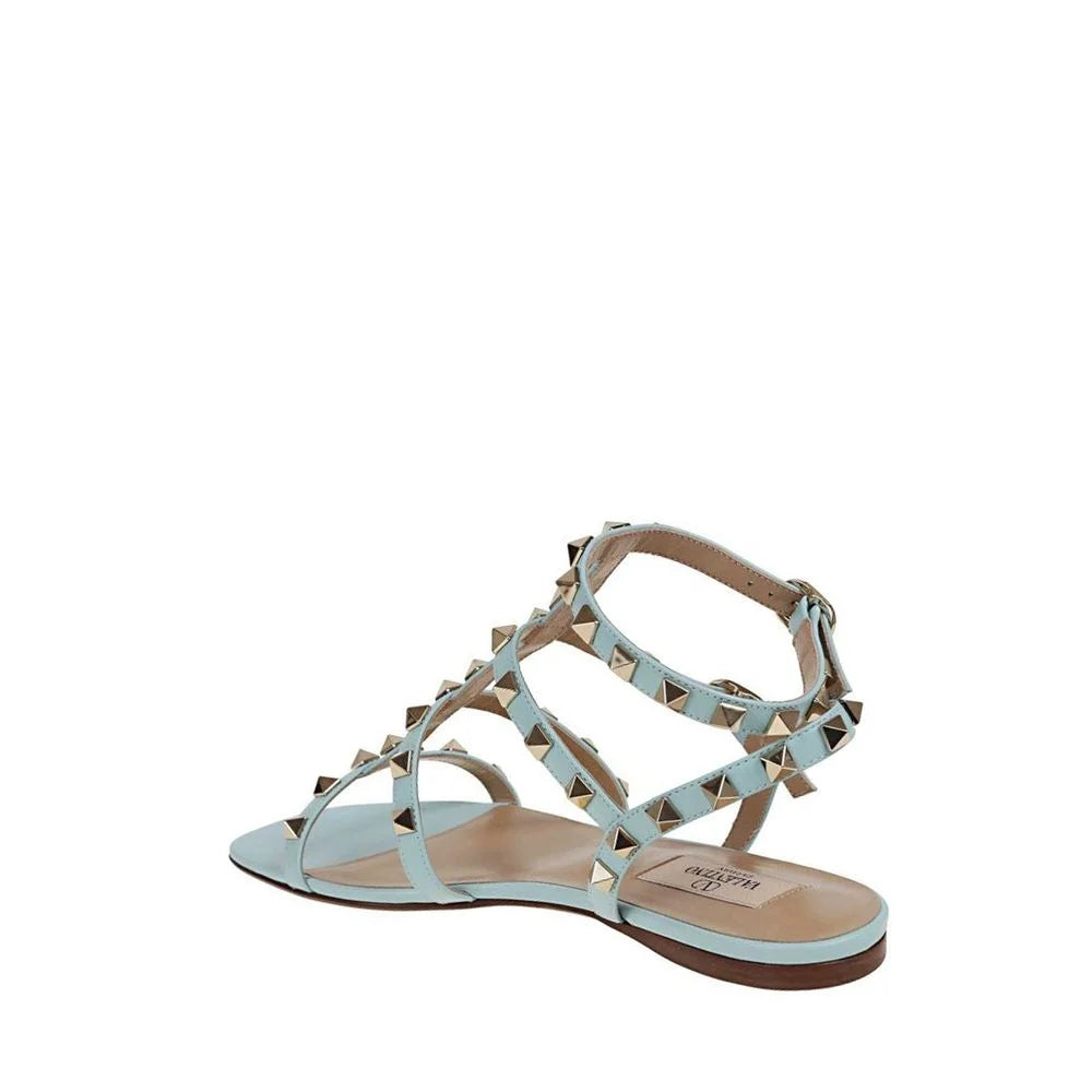 Valentino Garavani Blue Calfskin Strap-On Sandals - EU36/US6