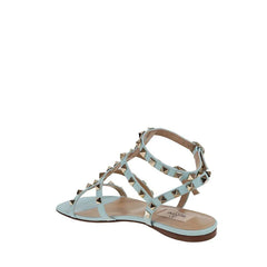 Valentino Garavani Blue Calfskin Strap-On Sandals - EU36/US6