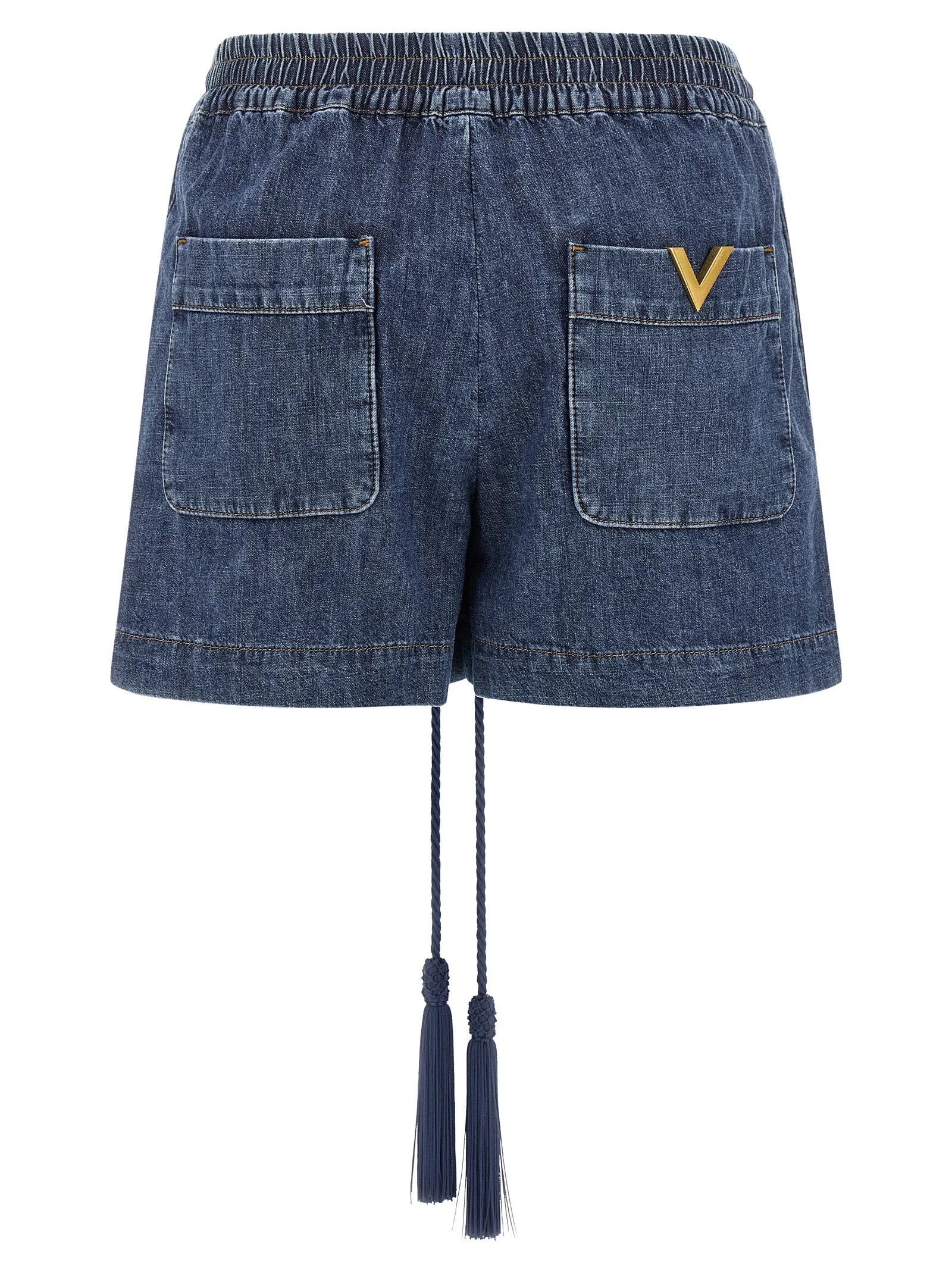 Valentino Garavani Blue Cotton Bermuda Shorts