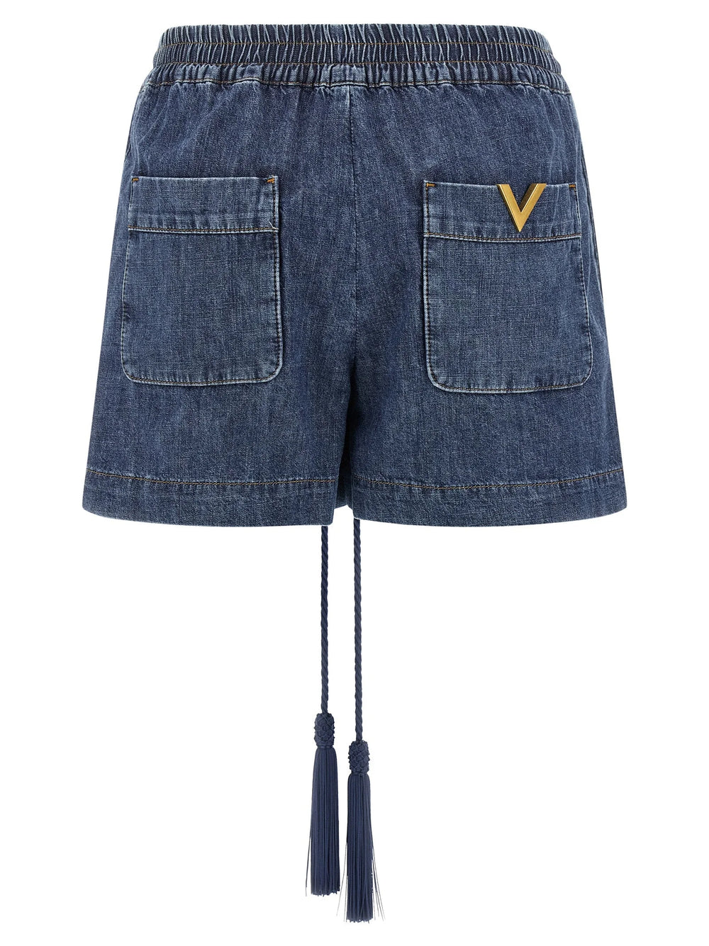 Valentino Garavani Blue Cotton Bermuda Shorts