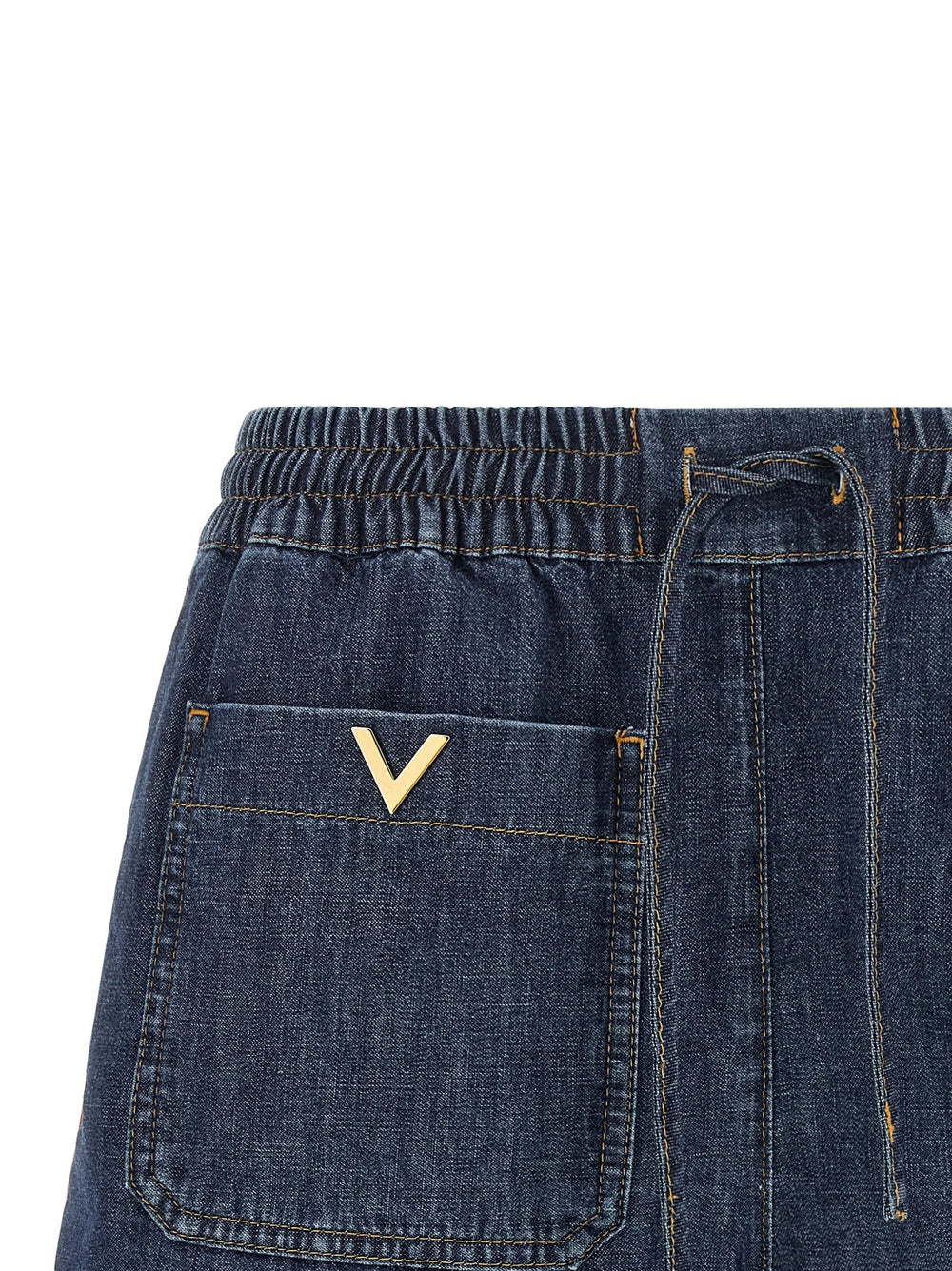 Valentino Garavani Blue Cotton Bermuda Shorts