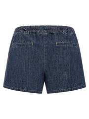 Valentino Garavani Blue Cotton Bermuda Shorts