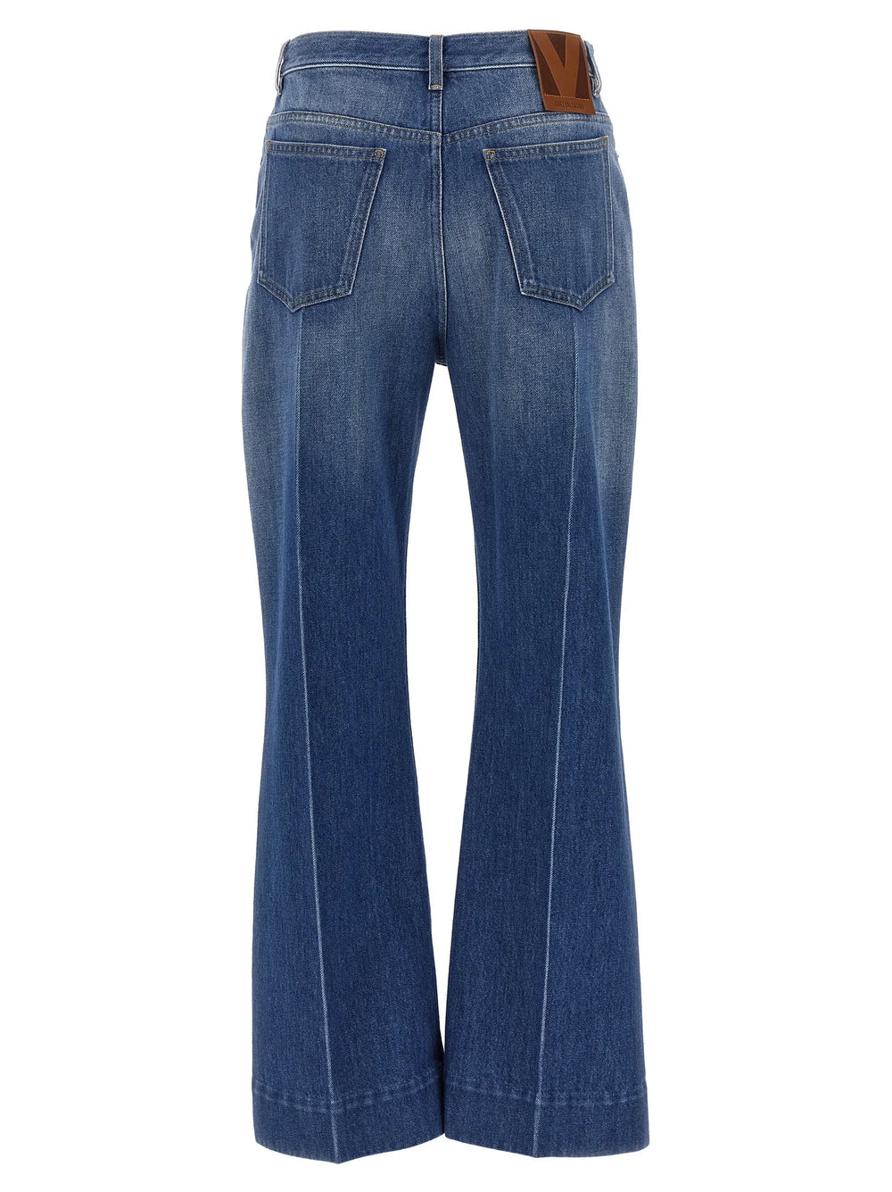Valentino Garavani Blue Cotton Flared Jeans - 27