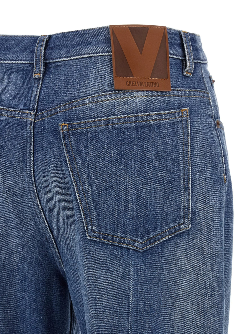 Valentino Garavani Blue Cotton Flared Jeans - 27