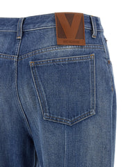 Valentino Garavani Blue Cotton Flared Jeans - 27