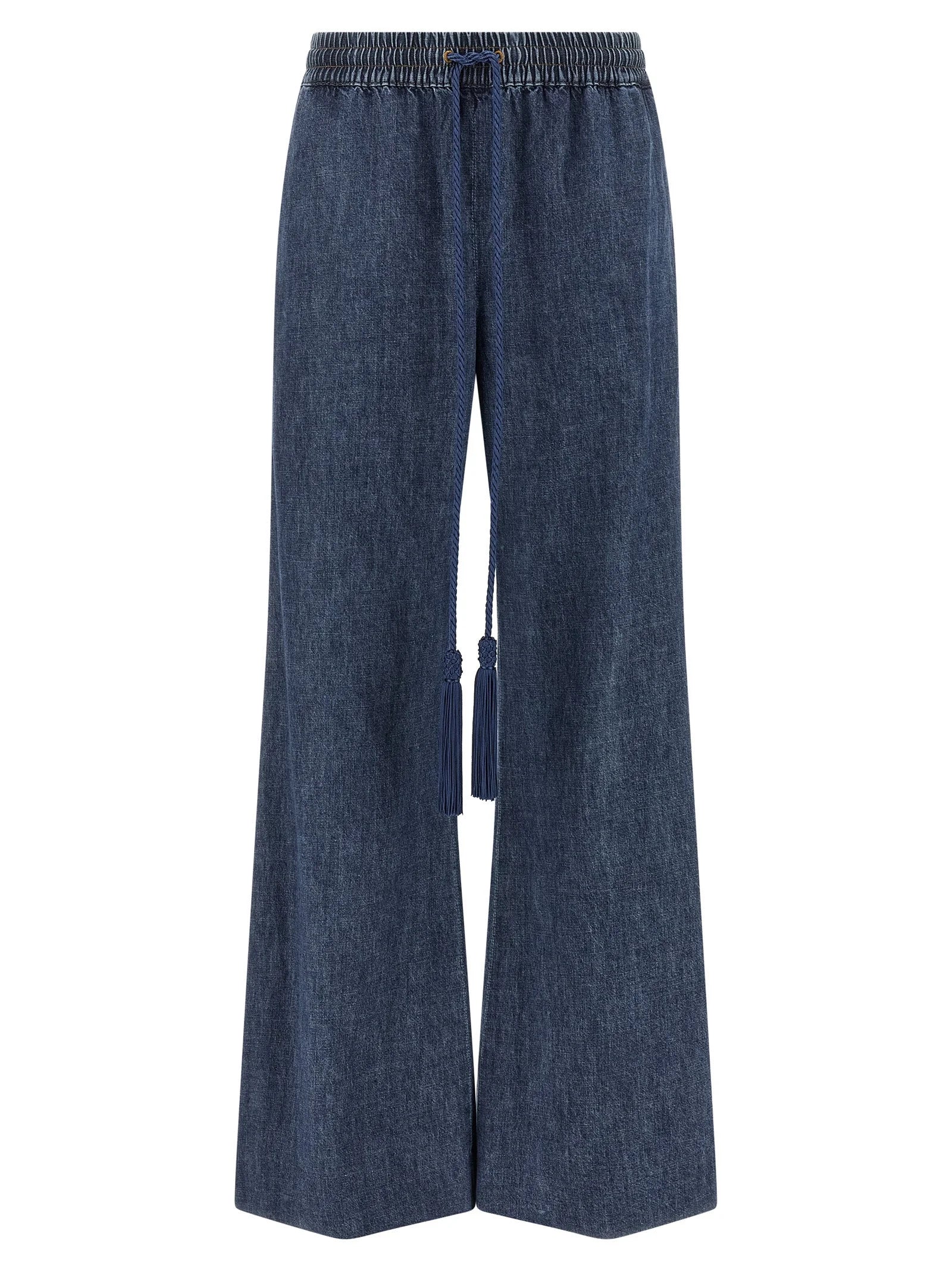Valentino Garavani Blue Cotton Flared Jeans