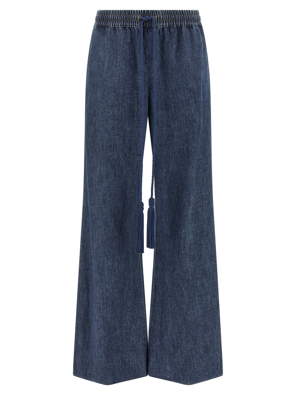 Valentino Garavani Blue Cotton Flared Jeans