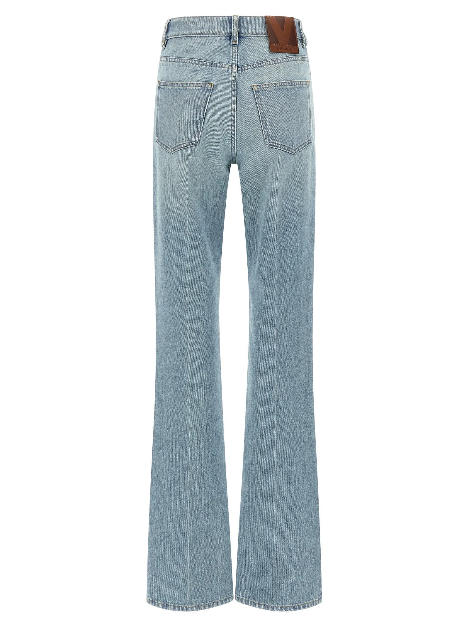 Valentino Garavani Blue Cotton High-Waisted Jean - 25