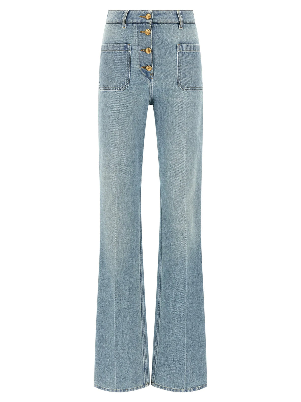 Valentino Garavani Blue Cotton High-Waisted Jean - 25
