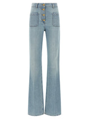 Valentino Garavani Blue Cotton High-Waisted Jean - 25