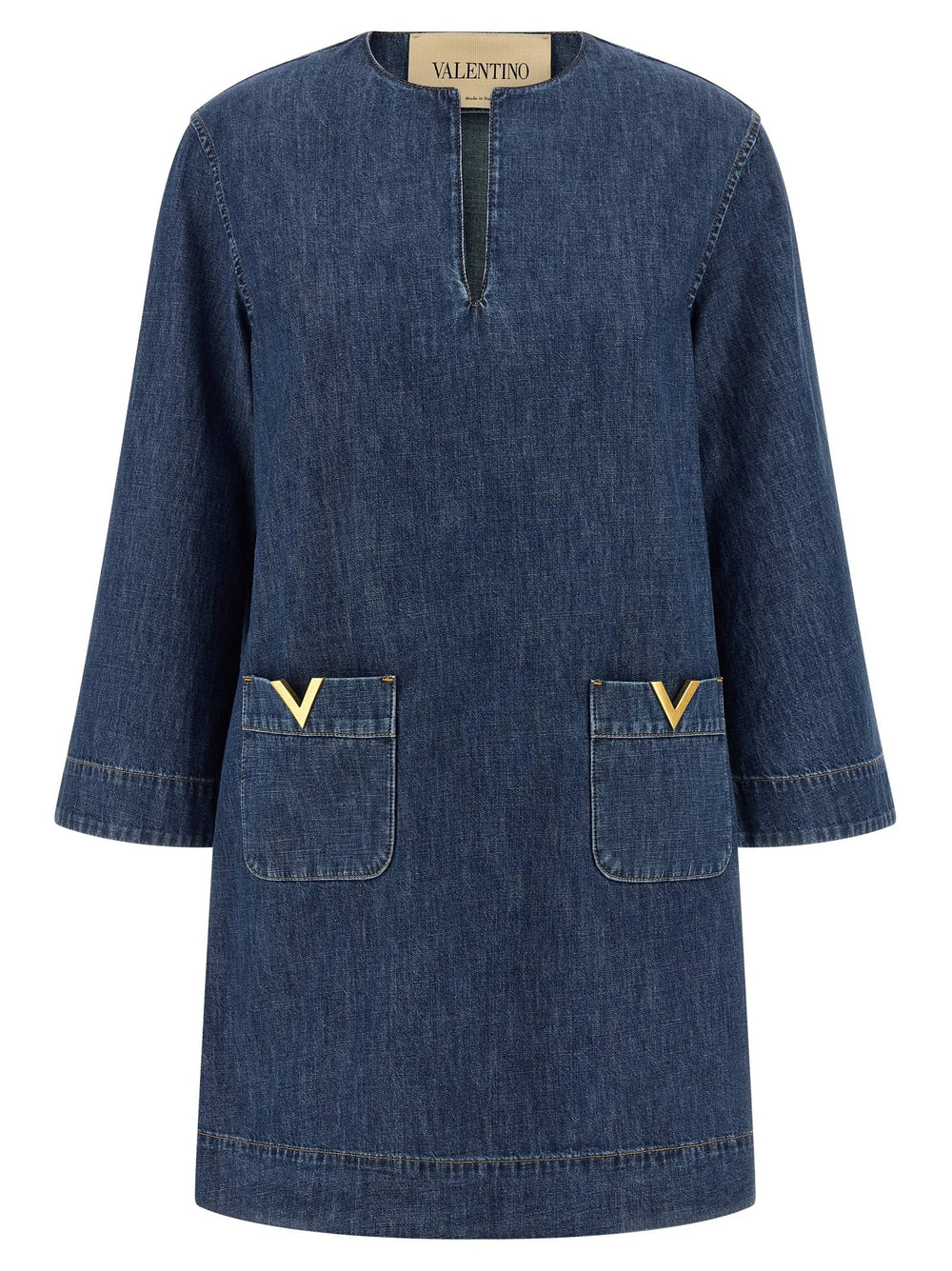 Valentino Garavani Blue Cotton Short Dress - IT40