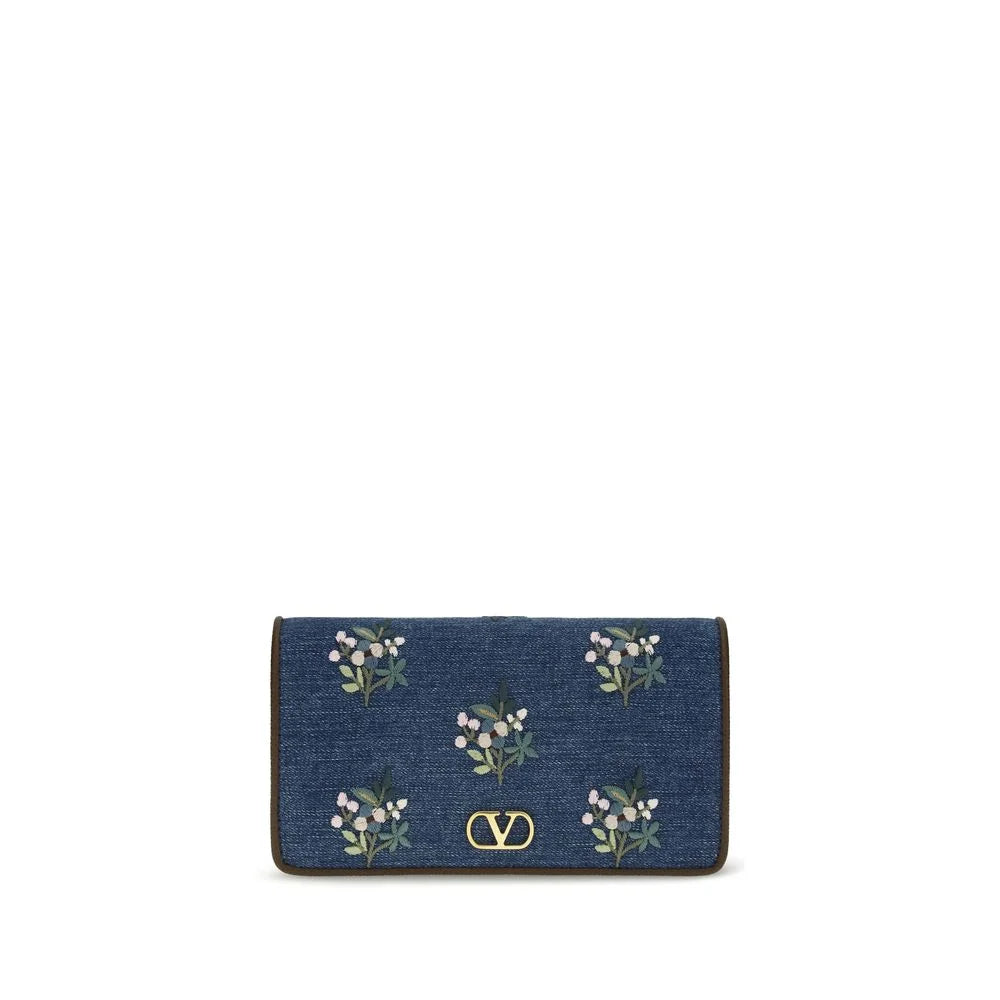 Valentino Garavani Blue Cotton Shoulder Bag