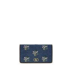 Valentino Garavani Blue Cotton Shoulder Bag
