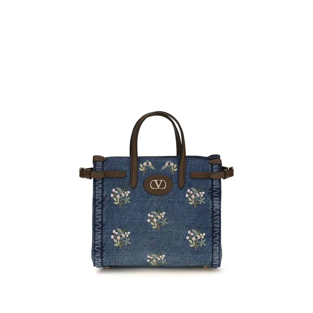 Valentino Garavani Blue Cotton Shoulder Bag