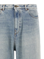 Valentino Garavani Blue Cotton Straight-Leg Jeans - W32