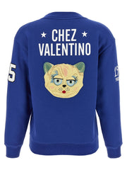 Valentino Garavani Blue Cotton Sweatshirt - S