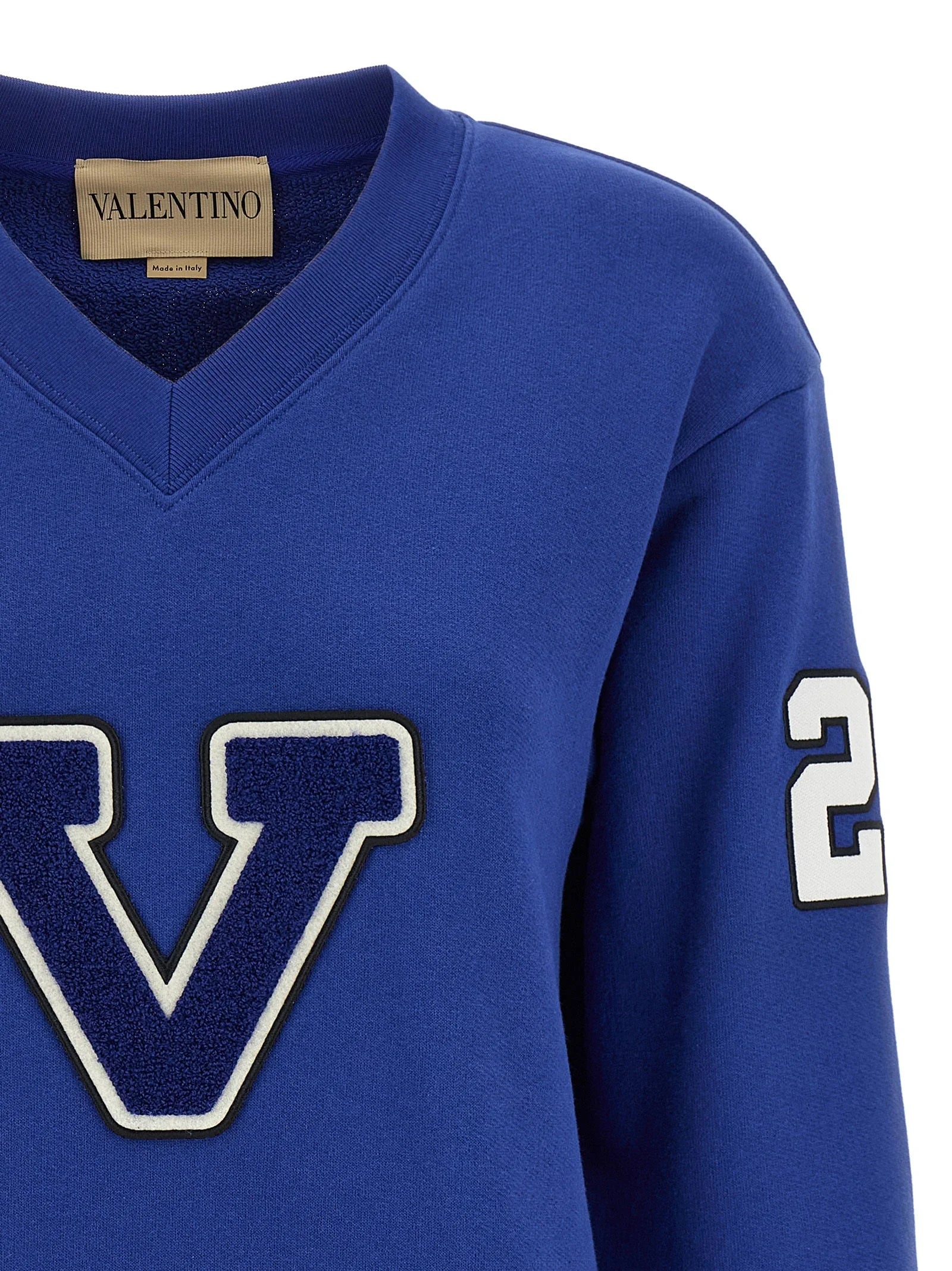 Valentino Garavani Blue Cotton Sweatshirt - S