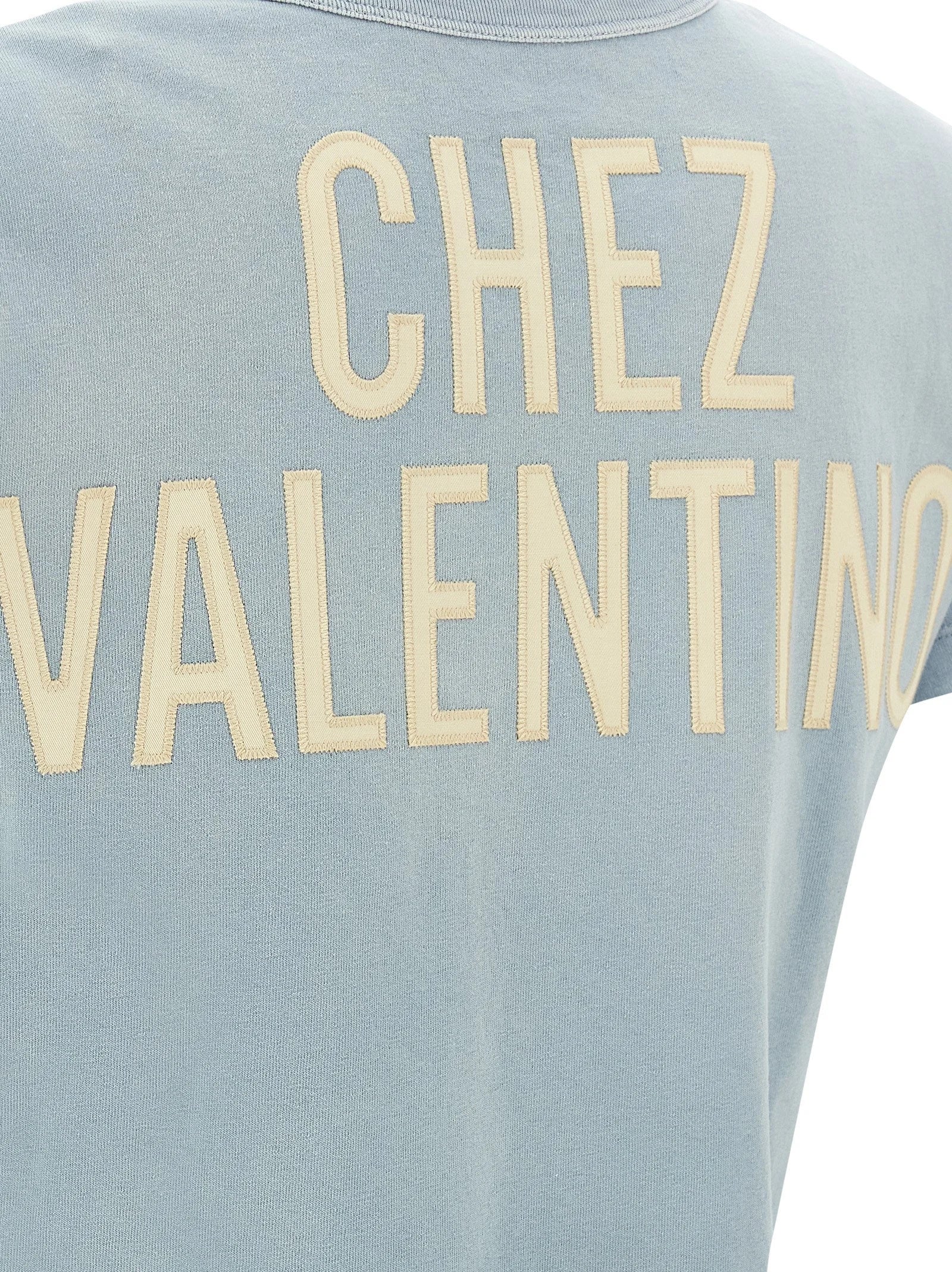 Valentino Garavani Blue Cotton T-Shirt - L