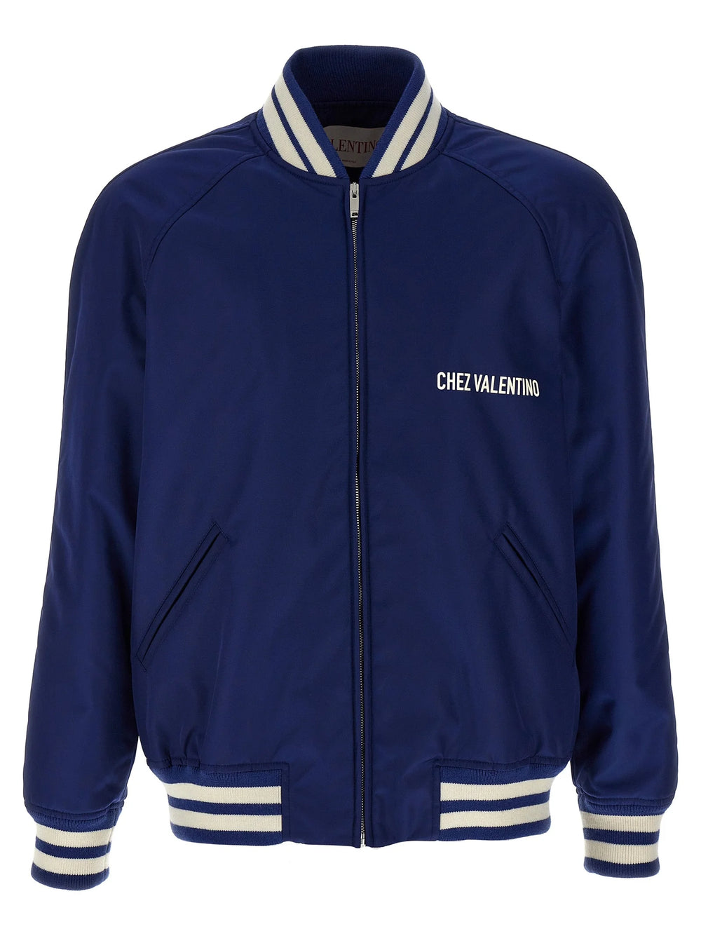 Valentino Garavani Blue Polyamide Bomber - IT50 | L